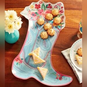 The Pioneer Woman Texas Cowgirl Boot Platter Roses Party Entertaining